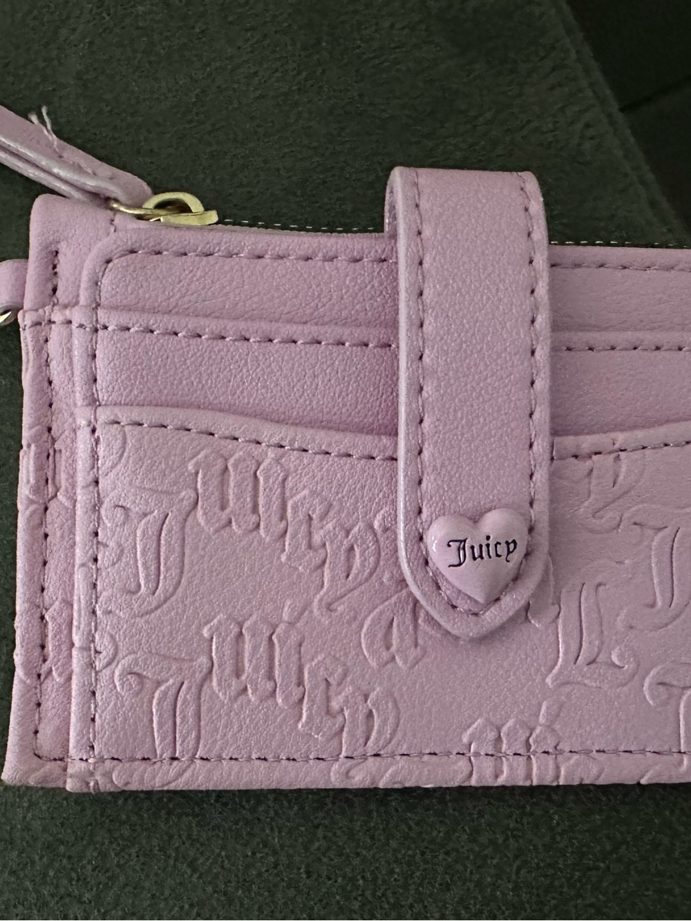 Juicy Couture Embossed Lilac Card & Key Holder